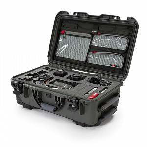 NANUK - Odolný kufr 935 pro 2 fotoaparáty s organizérem do víka - zelený