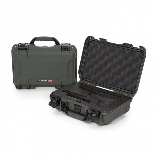 NANUK - Odolný kufr model 909 Glock Pistol - zelený